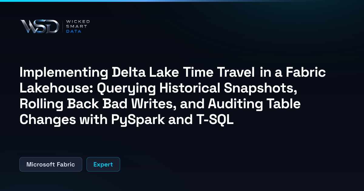 Implementing Delta Lake Time Travel in a Fabric Lakehouse: Querying ...